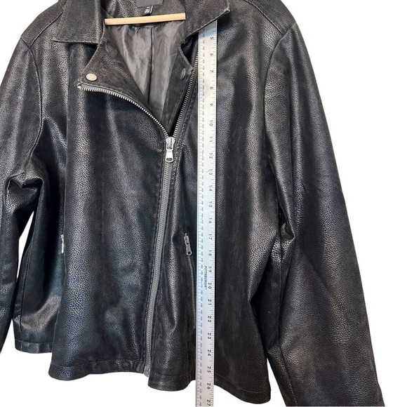 Silver Jeans Co Black Faux Moto Jacket Womens Size 2X - Picture 9 of 11